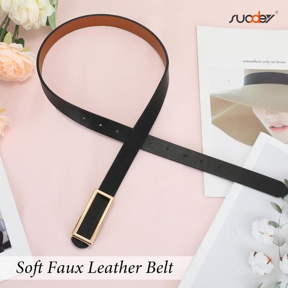 Women Reversible Leather Belts for Jeans Pants Dresses Ladies Fashion Belts with - Picture 6 of 7
